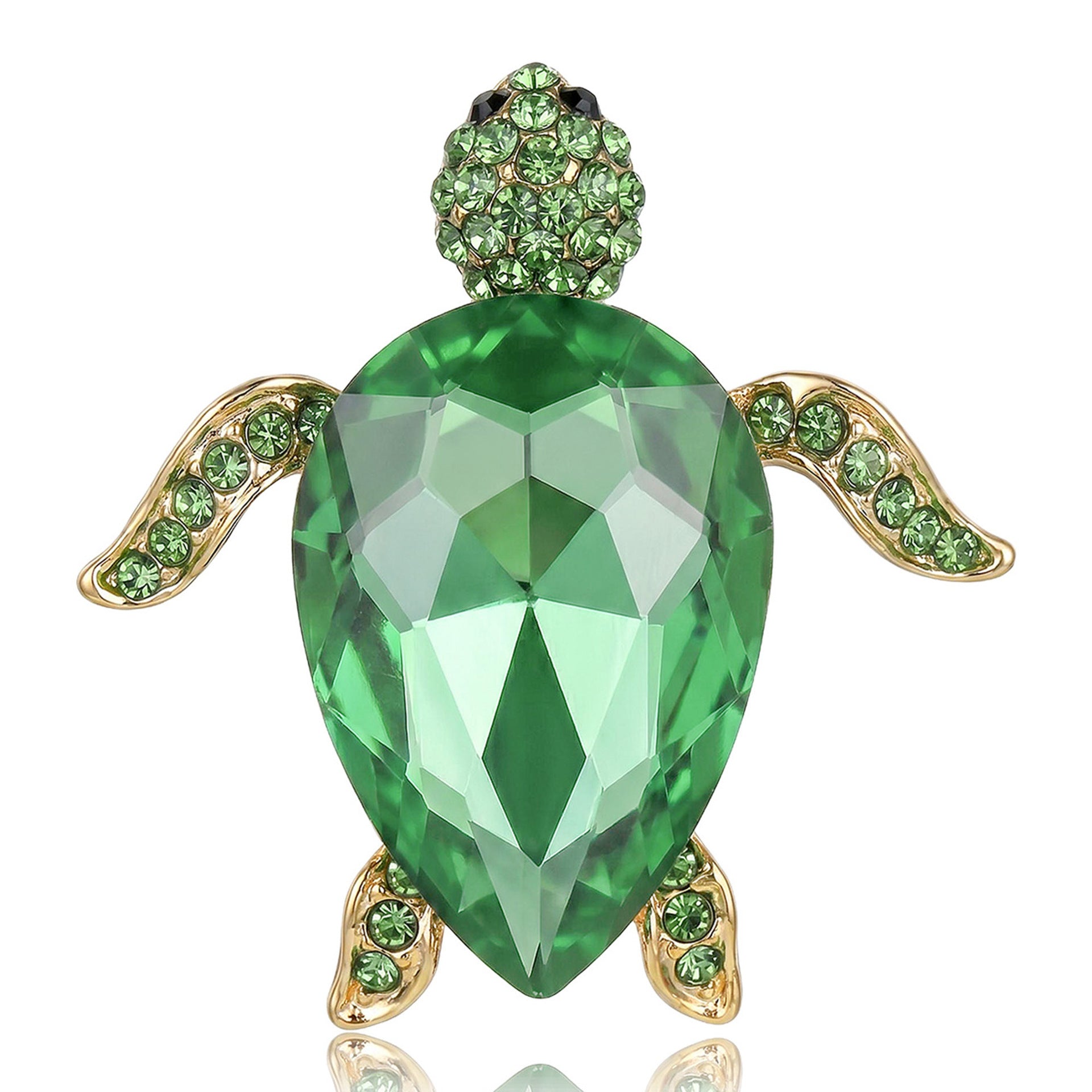 Wholesale Chic Turtle Brooch Pin Women S Alloy Diamond Set Animal Corsage Trendy Gift