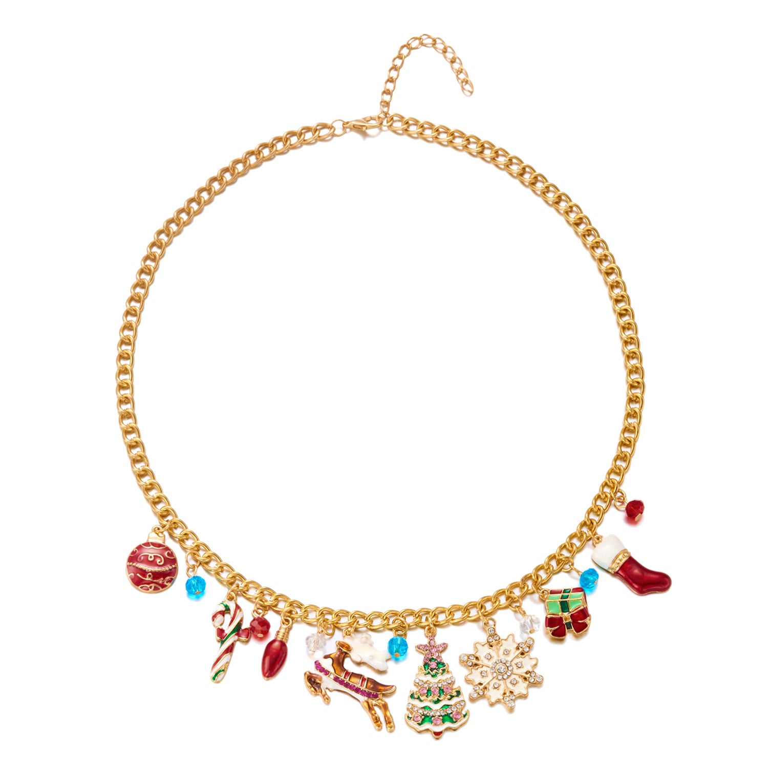 Wholesale Christmas tree snowflake elk bracelet necklace set