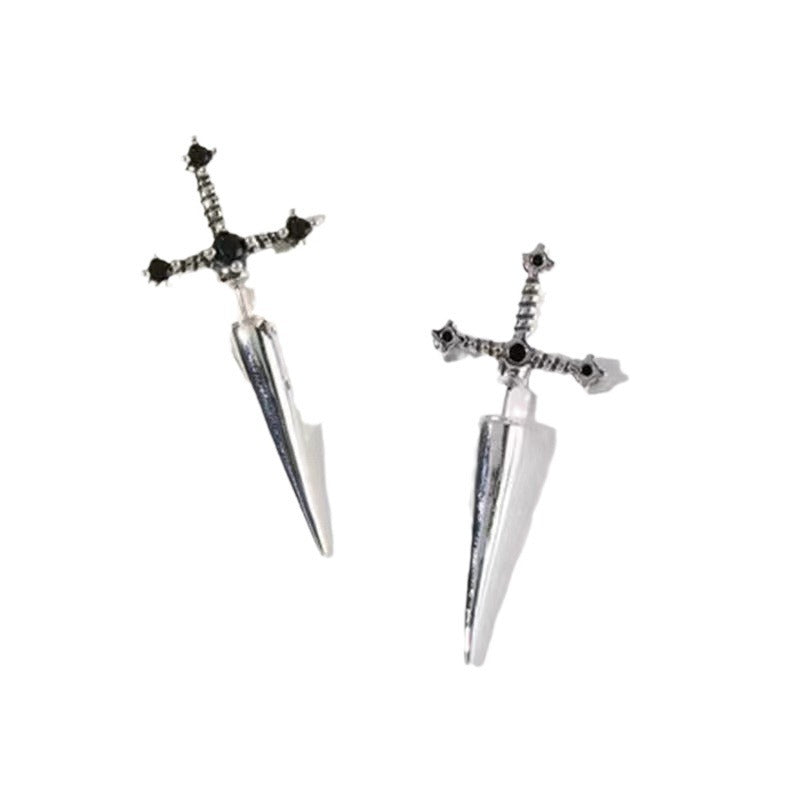Wholesale Gothic Sword Vintage Crystal Diamond Dagger Alloy Earrings ACC-ES-FuSu009
