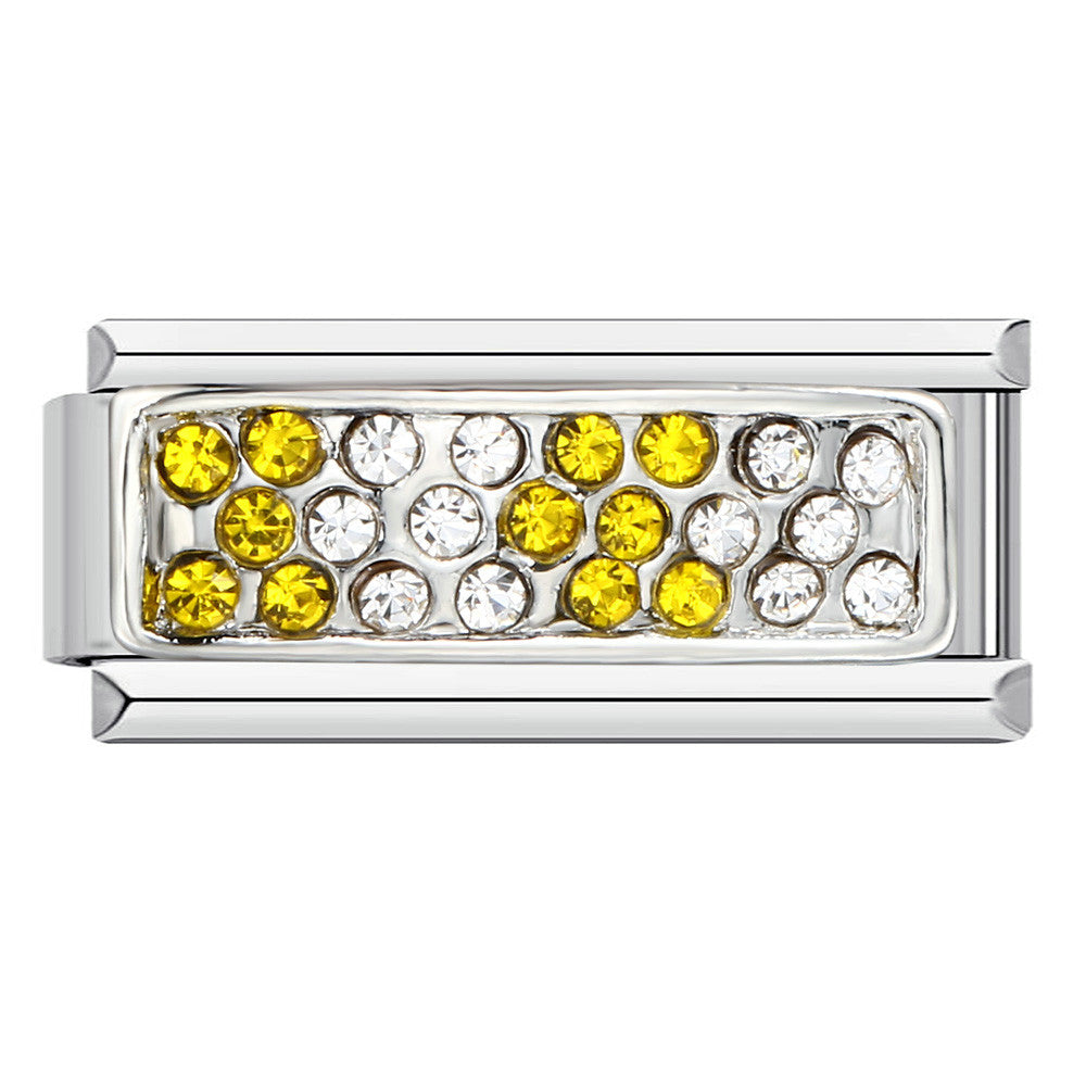 Wholesale  Italian Charm Bracelet 9mm DIY  long diamond-encrusted Creative Stainless Steel Composable Bracelet