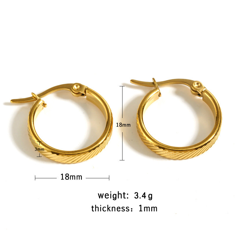 Großhandel Edelstahlschnalle Ohrringe Ohrhaken