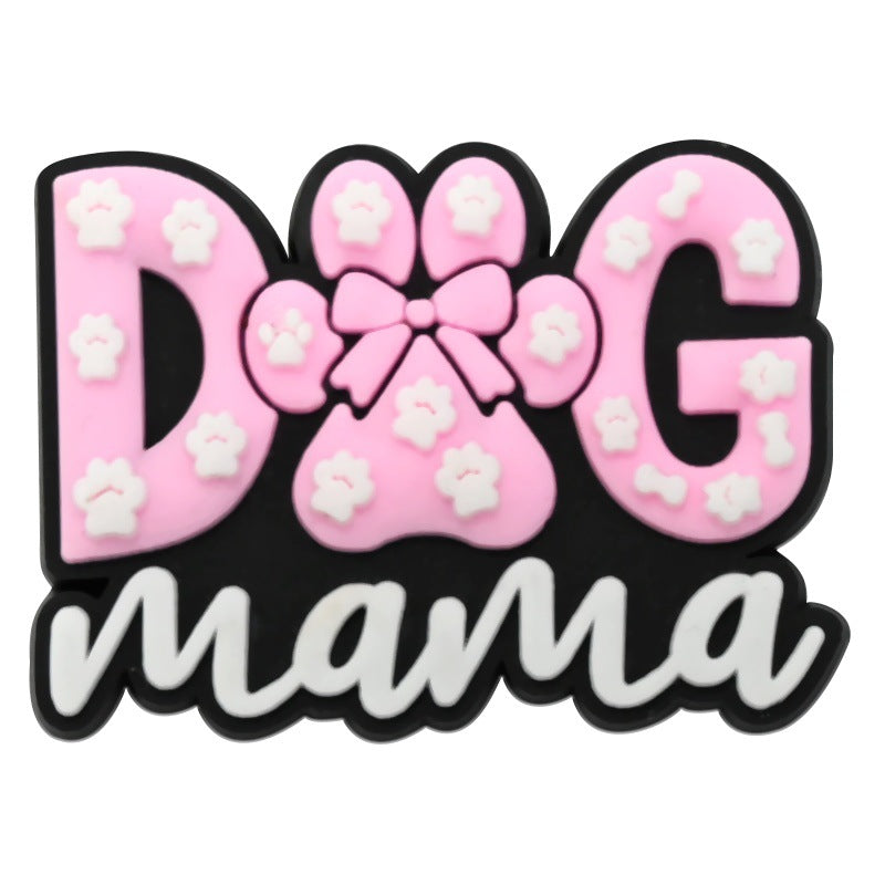 Wholesale  Random 100pcs Creative Cute dog-themed   PVC Soft Rubber Shoe Buckle Decoration