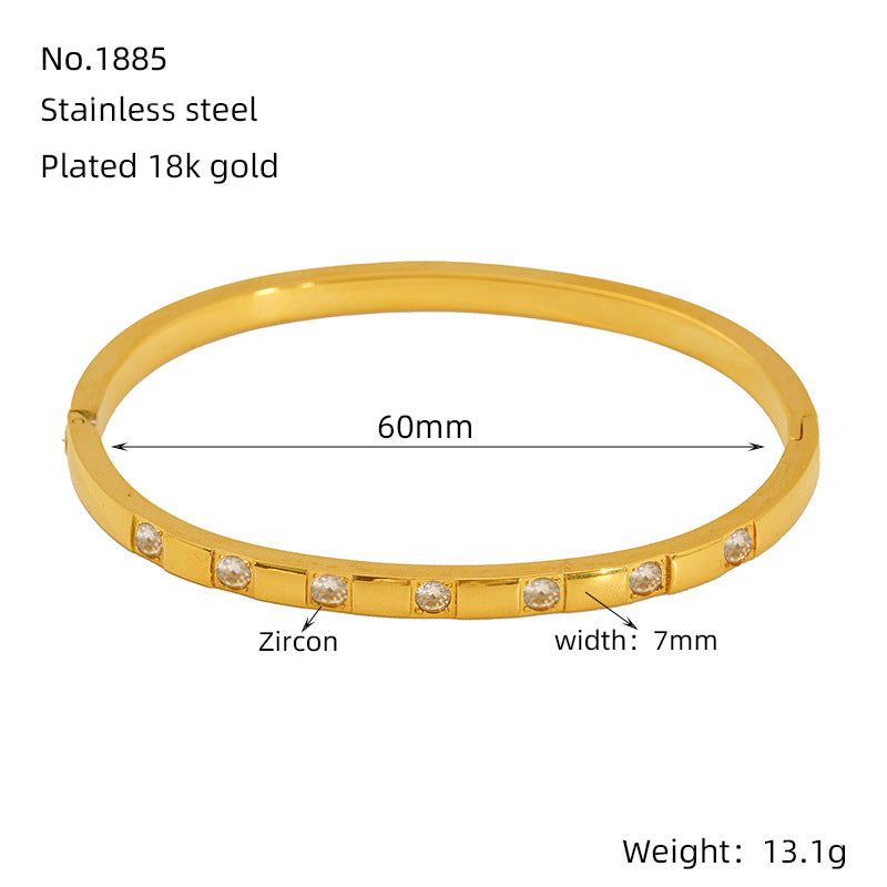 Wholesale Titanium steel gold Cuban bracelet