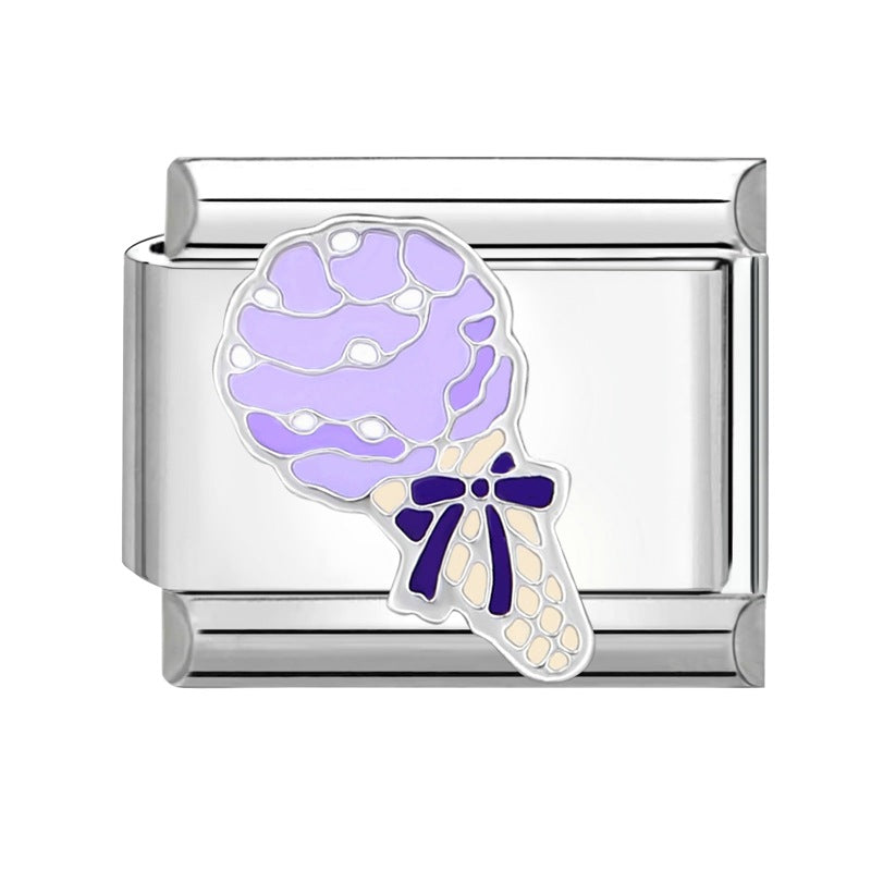 Wholesale Italian Charm Bracelet 9mm DIY Splicing Creative Pattern Titanium Steel Composable Bracelet