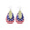 Wholesale  Flag Leather Earrings Independence Day Earrings