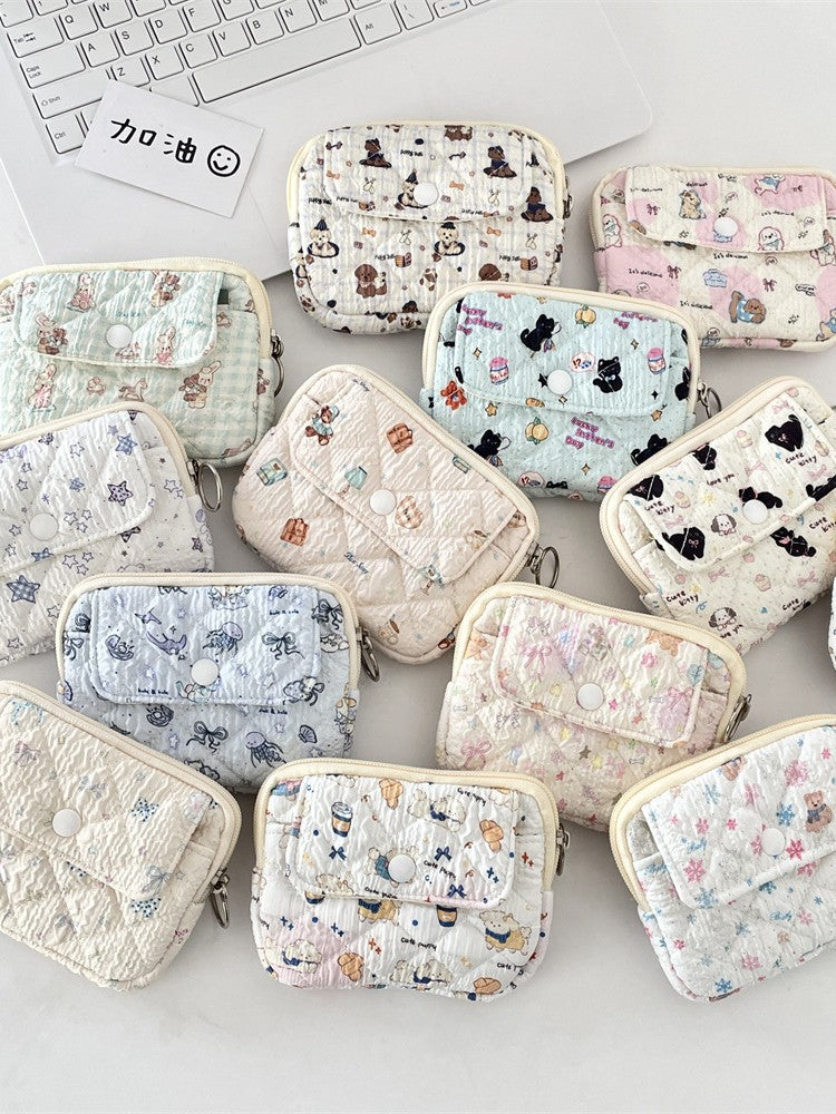 Wholesale Cute Anime Cartoon Multifunctional Card Wallet Cosmetic Bag Trendy Polyester Women S Storage Pouch For Home And Boutique Resale