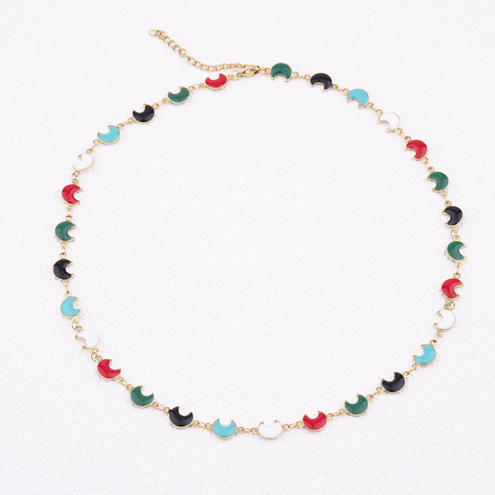 Wholesale Titanium Steel drip necklace  epoxy bracelet jewelry