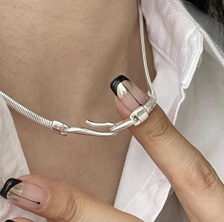 Wholesale 925 sterling silver hook snake bone chain