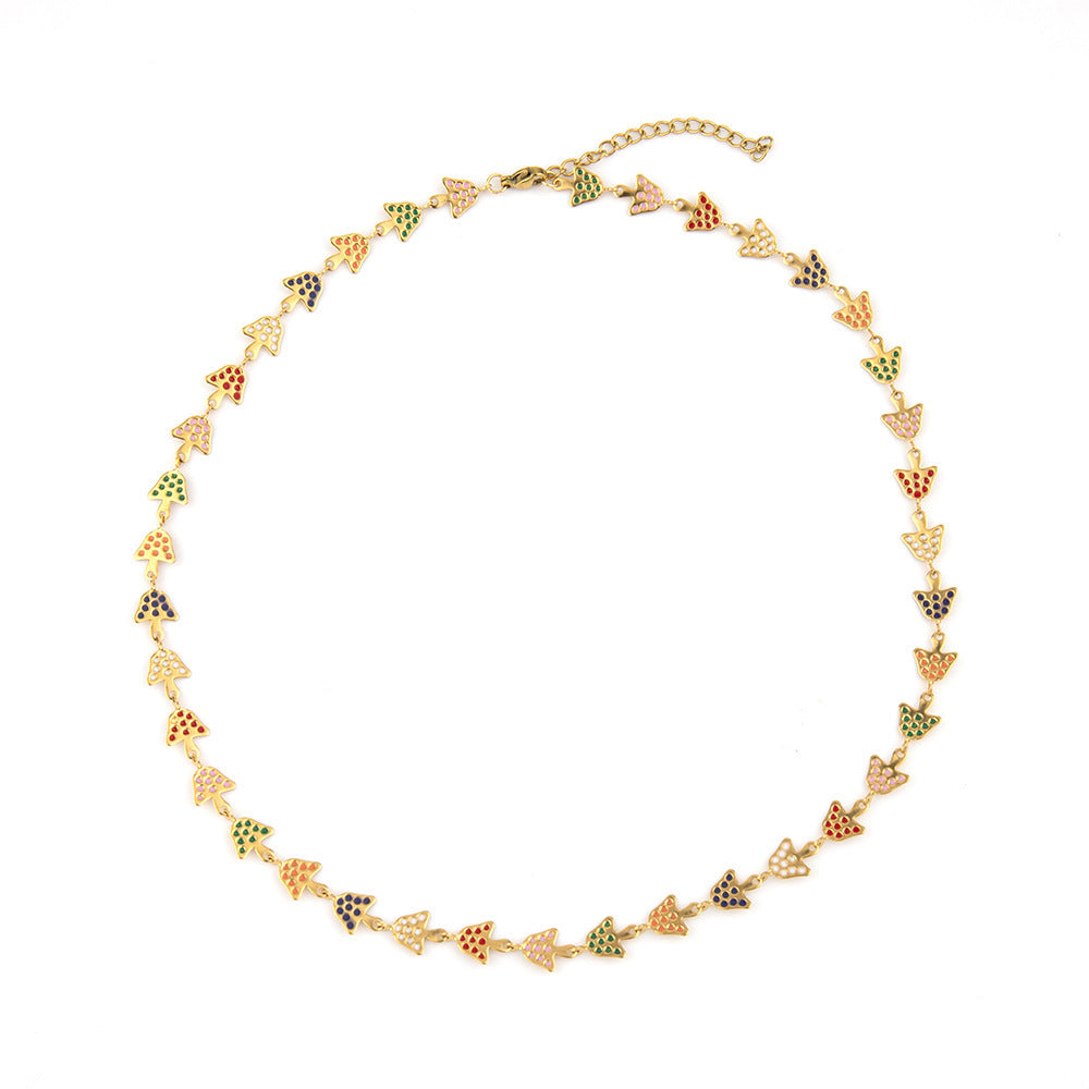 Wholesale Titanium Steel drip necklace  epoxy bracelet jewelry