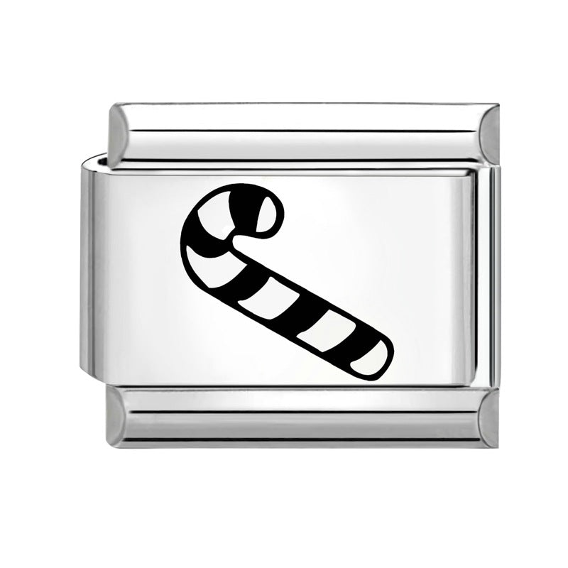 Wholesale Italian Charm Bracelet 9mm DIY Splicing Removable Christmas Cartoon Stainless Steel Composable Bracelet