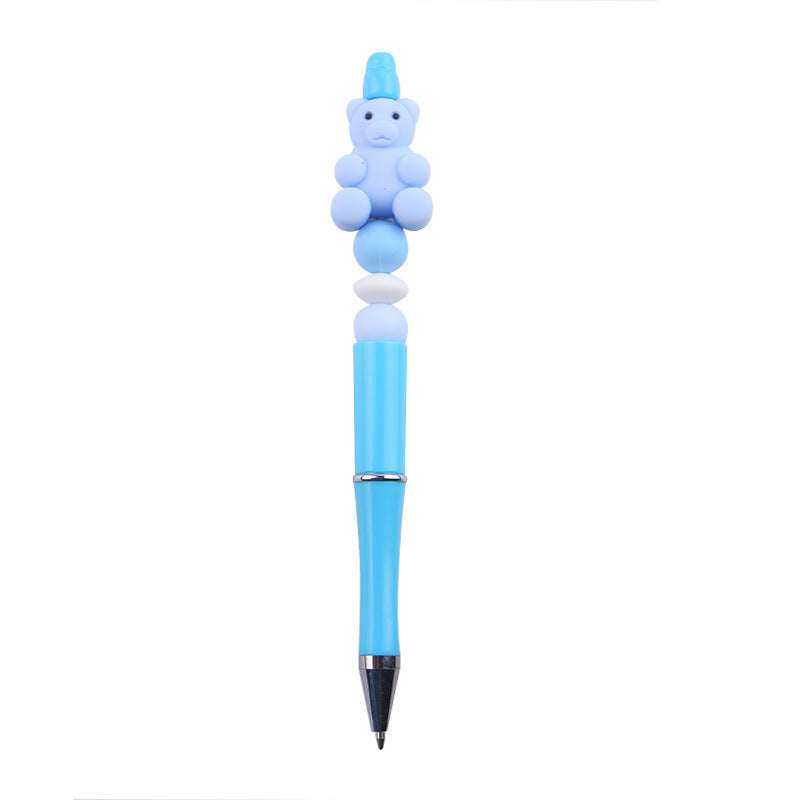 Wholesale DIY Beaded Pen Creative Handmade Bear Silicone Beaded Pen