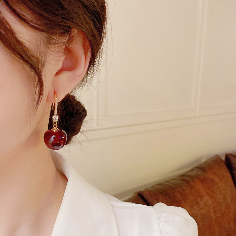 Wholesale Alloy Red Cherry  Earrings