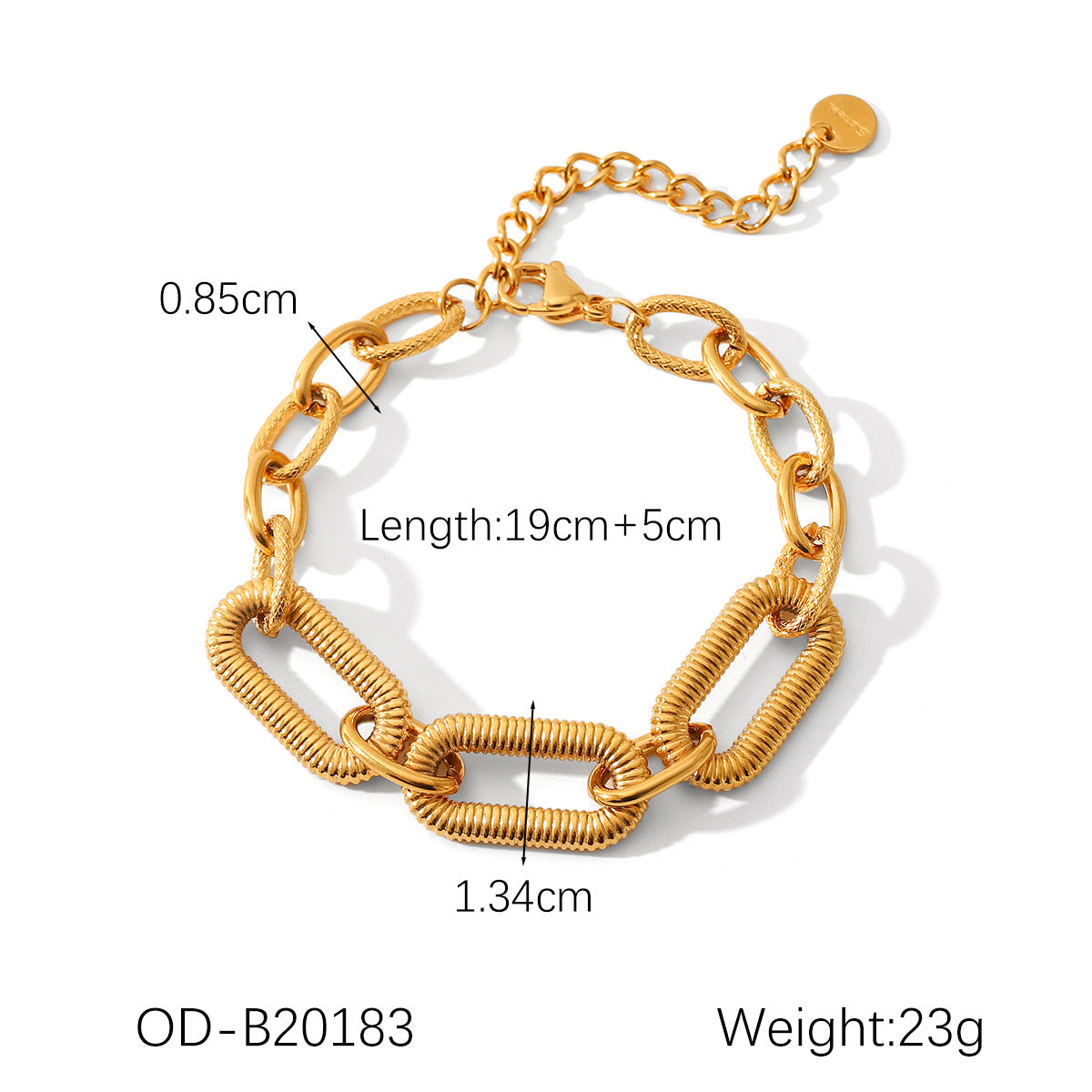 Wholesale Stainless steel bracelet light luxury  18K gold clip chain bracelet