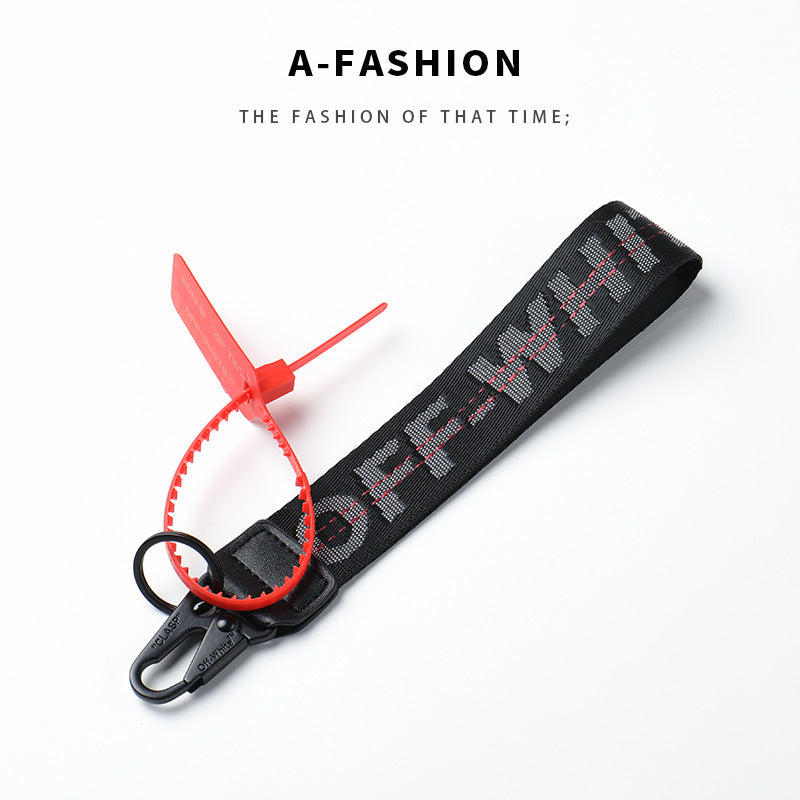 Wholesale Canvas letter lanyard keychain