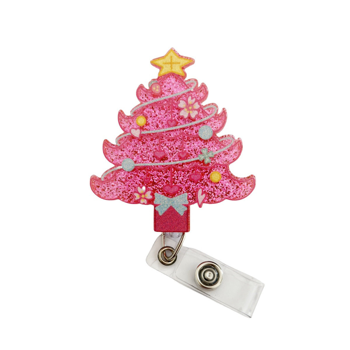 Wholesale acrylic Christmas tree medical   Badge Reels