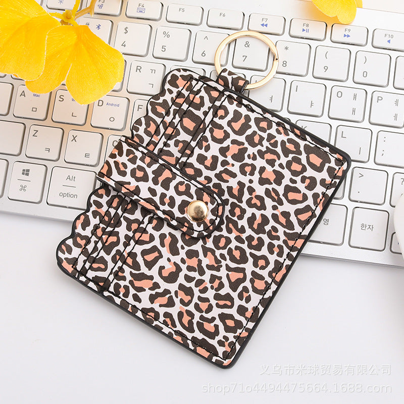Wholesale Western Style Aztec Tie Dye Camouflage Plaid Leopard Print PU Pickup Bag Keychain ACC-KC-MiQiu001
