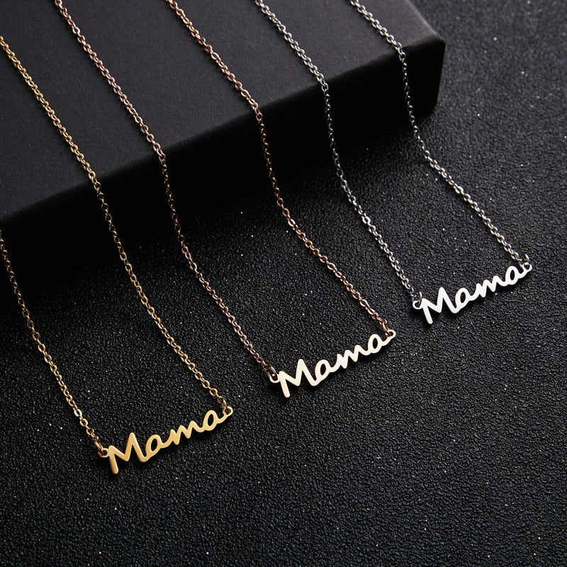 Wholesale Mama mother letter necklace  creative Mother's Day all-match necklace
