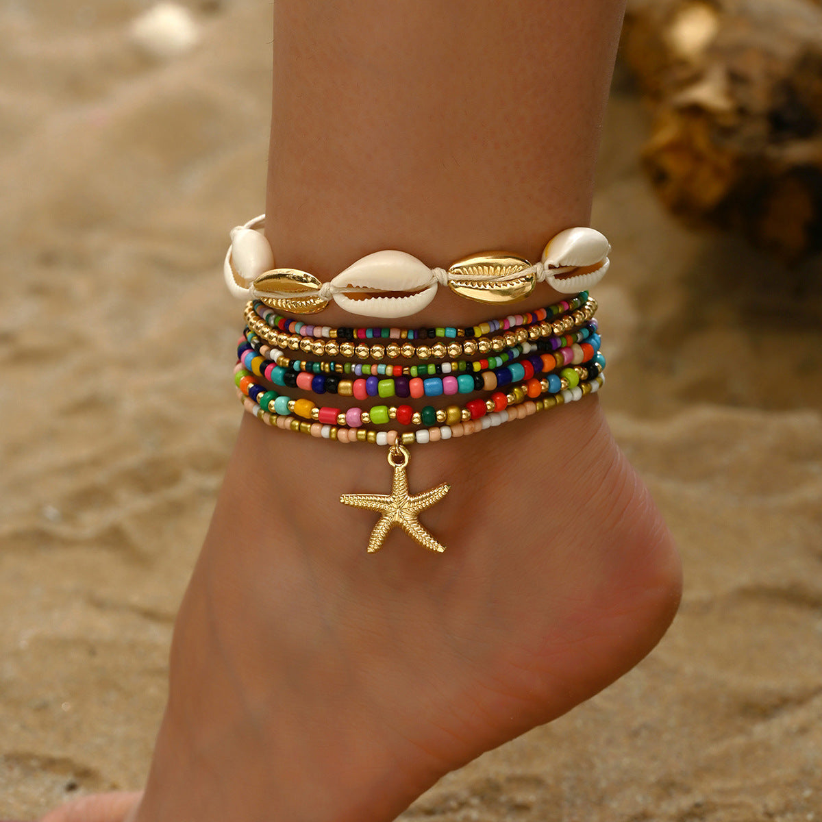 Wholesale Bohemian Style Summer Beach Shell Beading Bracelet  Anklets