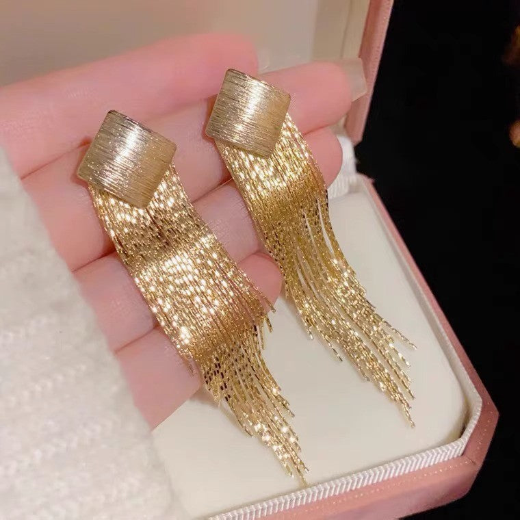 Wholesale Long Tassel Earrings 925 Silver Needle Earrings ACC-ES-Yixin003