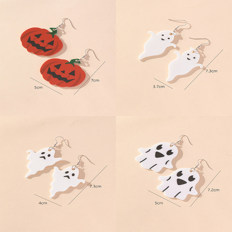 Wholesale Creative Halloween Spider Acrylic Earrings