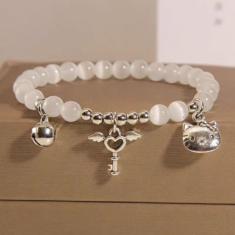 Wholesale Handmade Glass Beaded Bracelet Set With Clover Rabbit Design Women S Casual Fashion Accessory Gift
