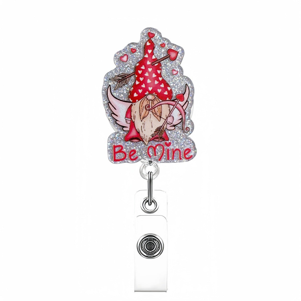 Wholesale retractable acrylic Valentine' s Day Badge Reels