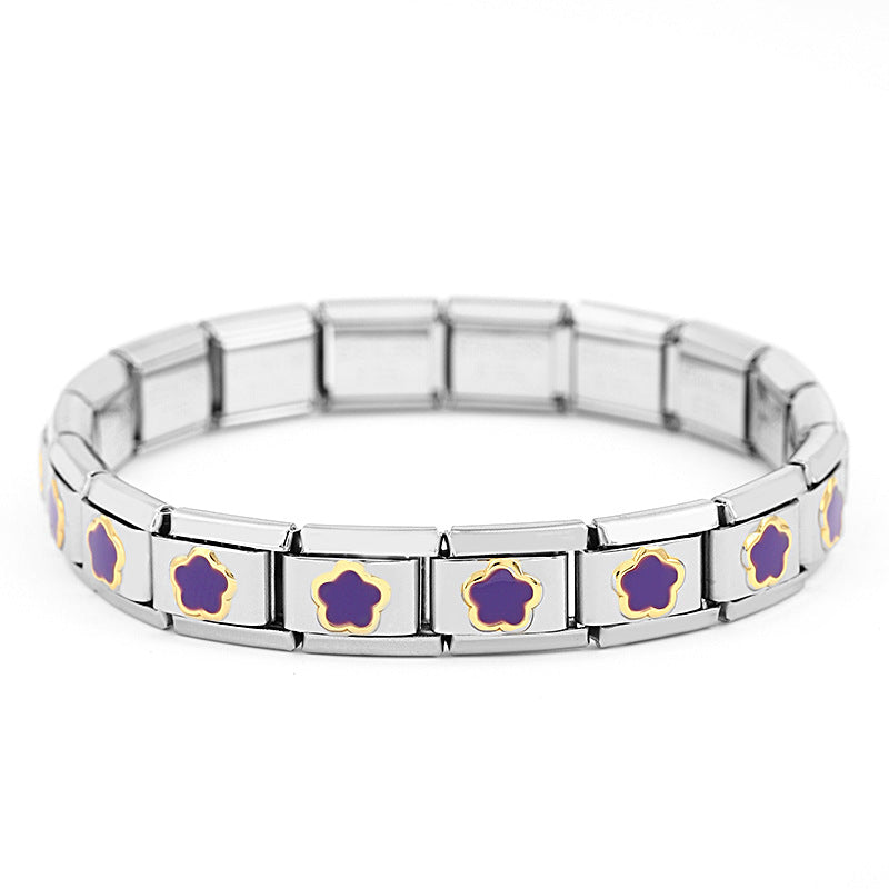 Wholesale 10pcs Italian Charm Bracelet 9mm DIY Splicing Removable Mother's Day Stainless Steel Composable Bracelet