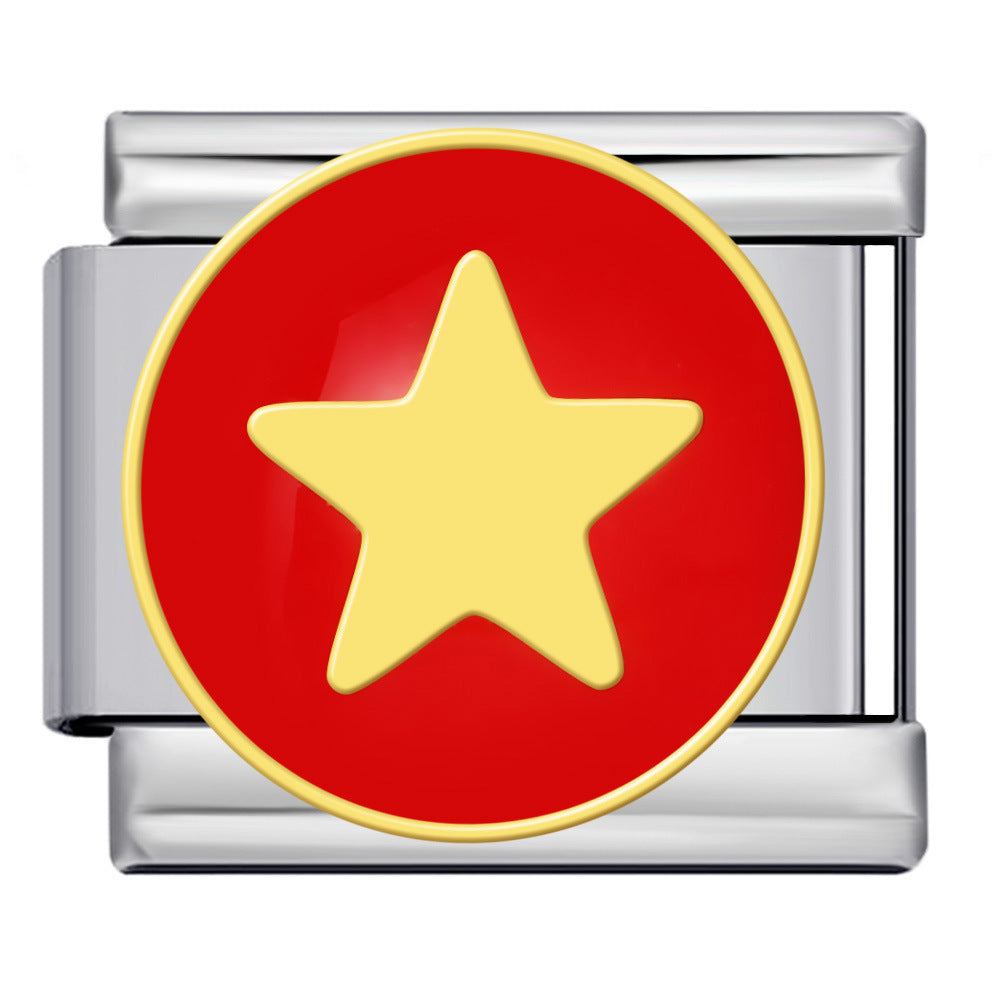 Wholesale Italian ModularDIY Stainless Steel Welded Oil Drip Bracelet