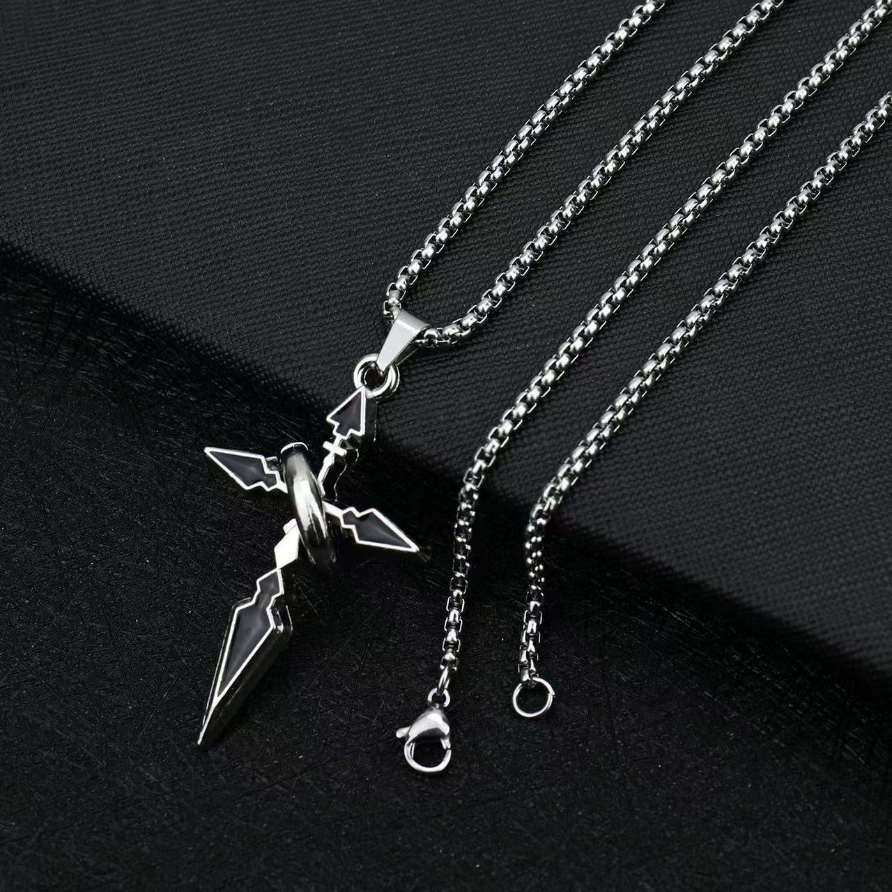 Wholesale Titanium Steel Non-fading Cross Necklaces ACC-NE-Leis009