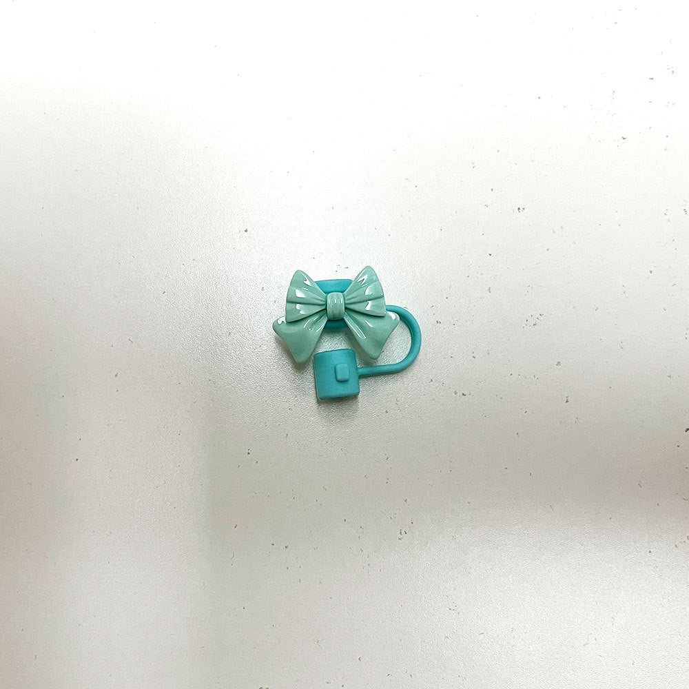 Wholesale  Cute Bow 10mm PVC Soft Straw Tube Cap