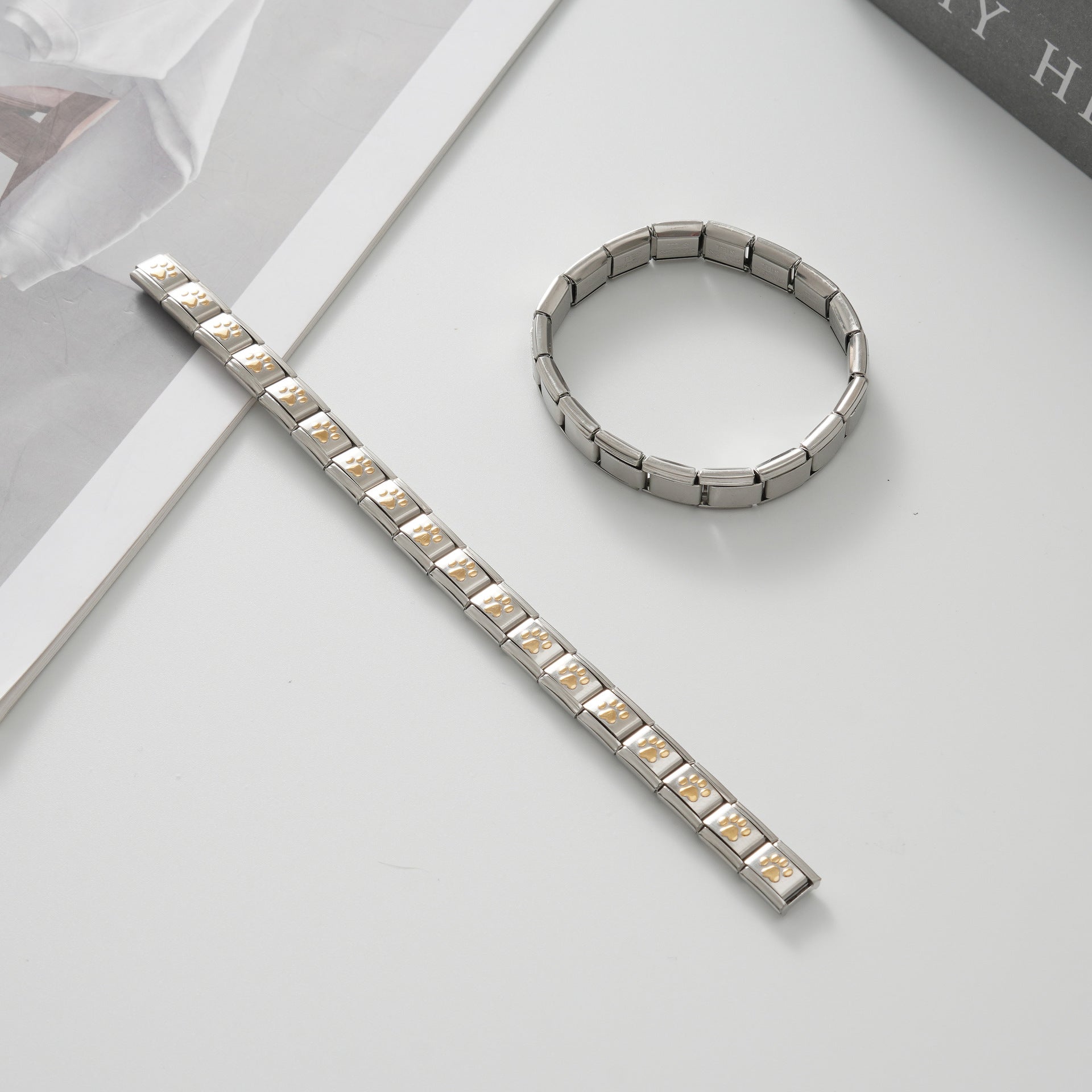 Wholesale Italian Charm Bracelet 9mm DIY Splicing Cute Creative Stainless Steel Composable Bracelet