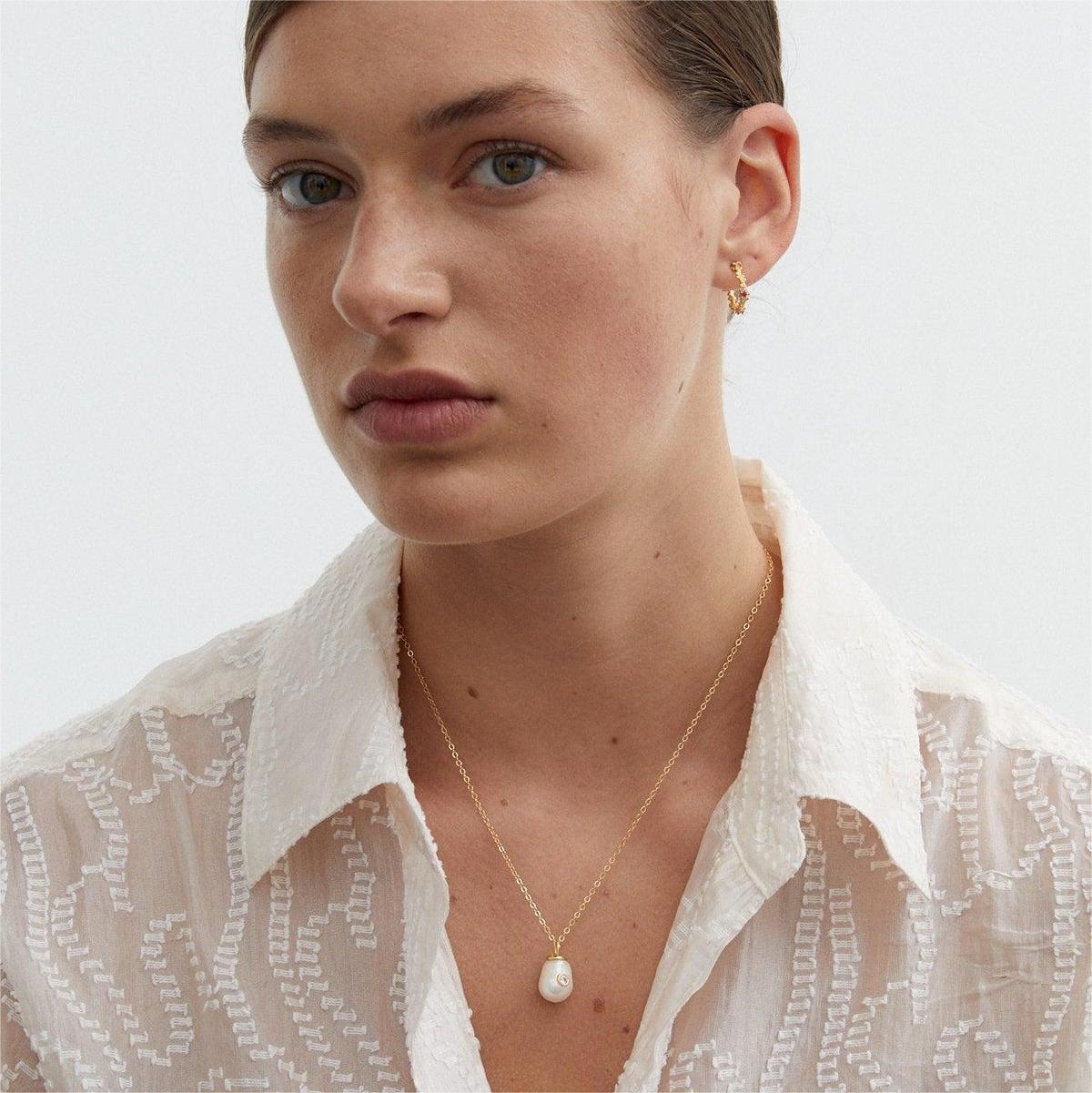 Wholesale Pearl Pendant Necklace December Birthstone Necklace