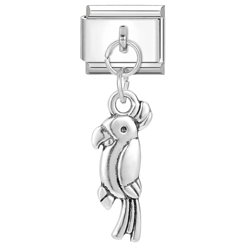 Wholesale Italian Charm Bracelet 9mm DIY Splicing Animal Series Stainless Steel Composable Bracelet