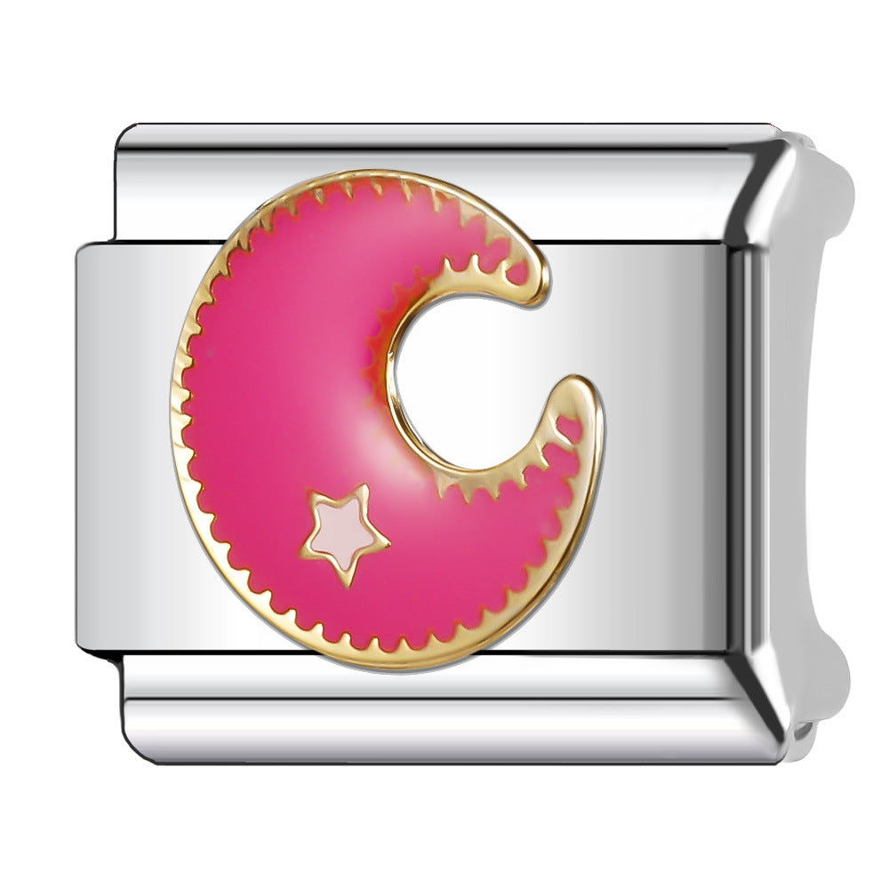 Wholesale Italian Charm Bracelet 9mm DIY Splicing Creative Pattern Stainless Steel Composable Bracelet