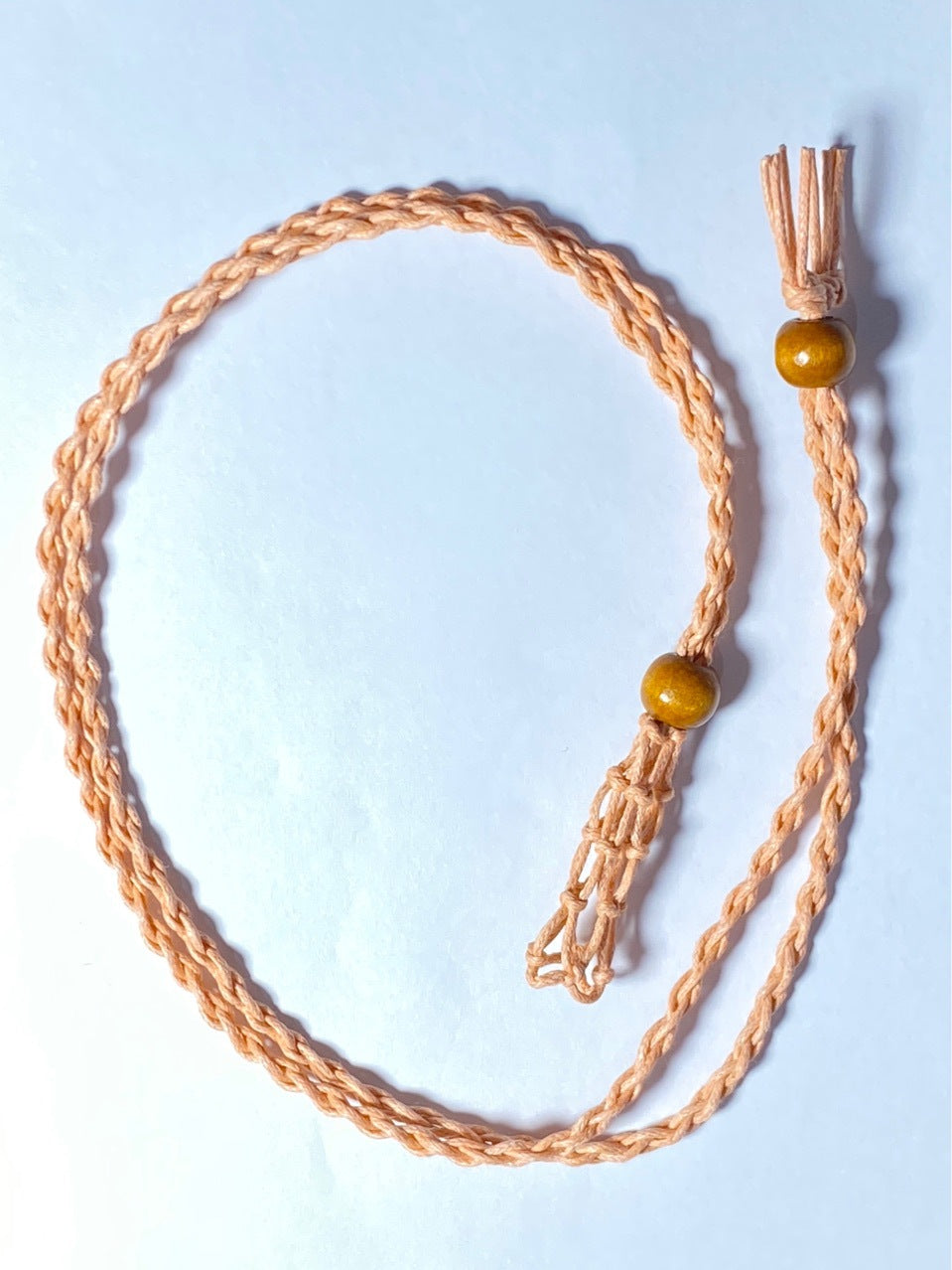 Wholesale Natural Stone Mesh Braided Necklace with Adjustable Vintage Rope ACC-NE-Nius001