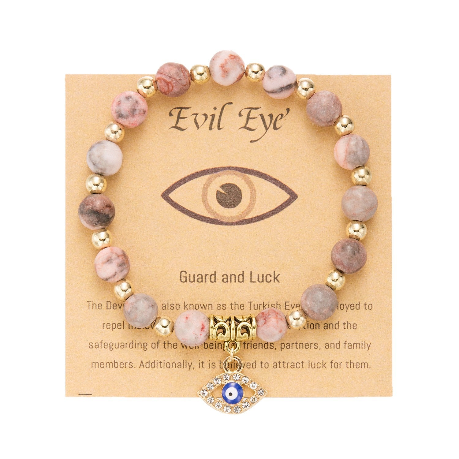 Wholesale Evil Eye Natural Stone Beads Bracelet