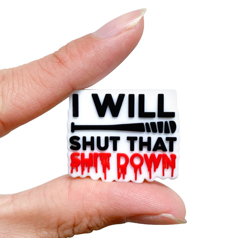 Wholesale 10pcs Baseball Silicone Focal Beads DIY Beaded Pen Accessories ACC-BDS-WDX202