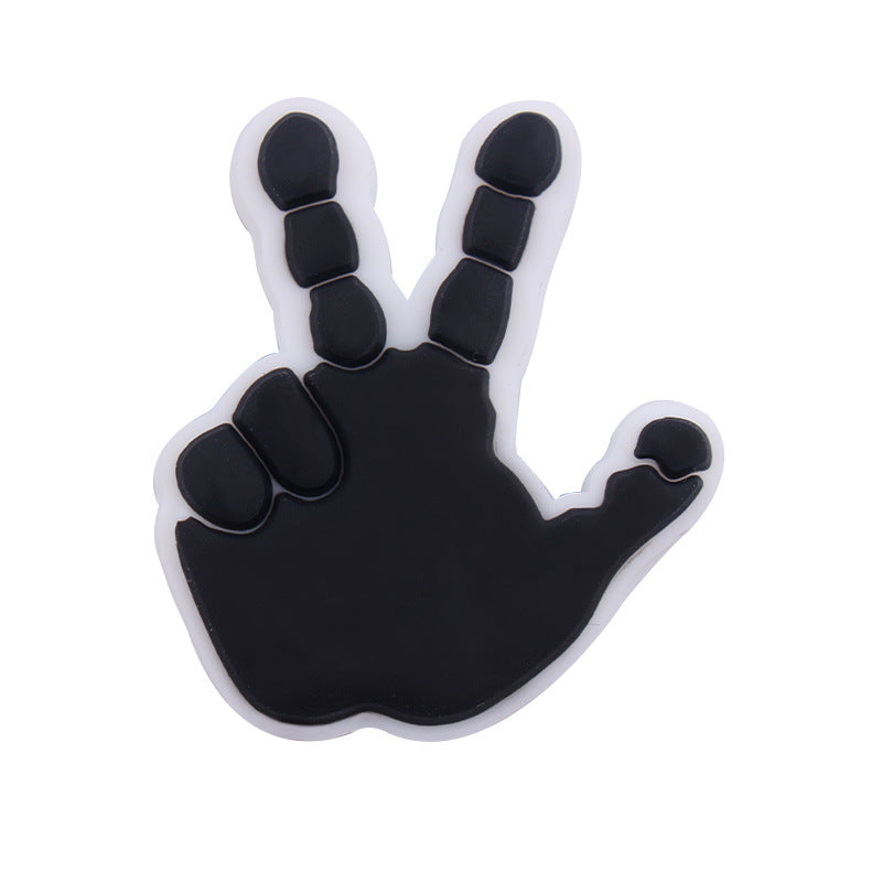 Wholesale 5pcs Cartoon Palm Silicone Focal Beads ACC-BDS-GuangTian037