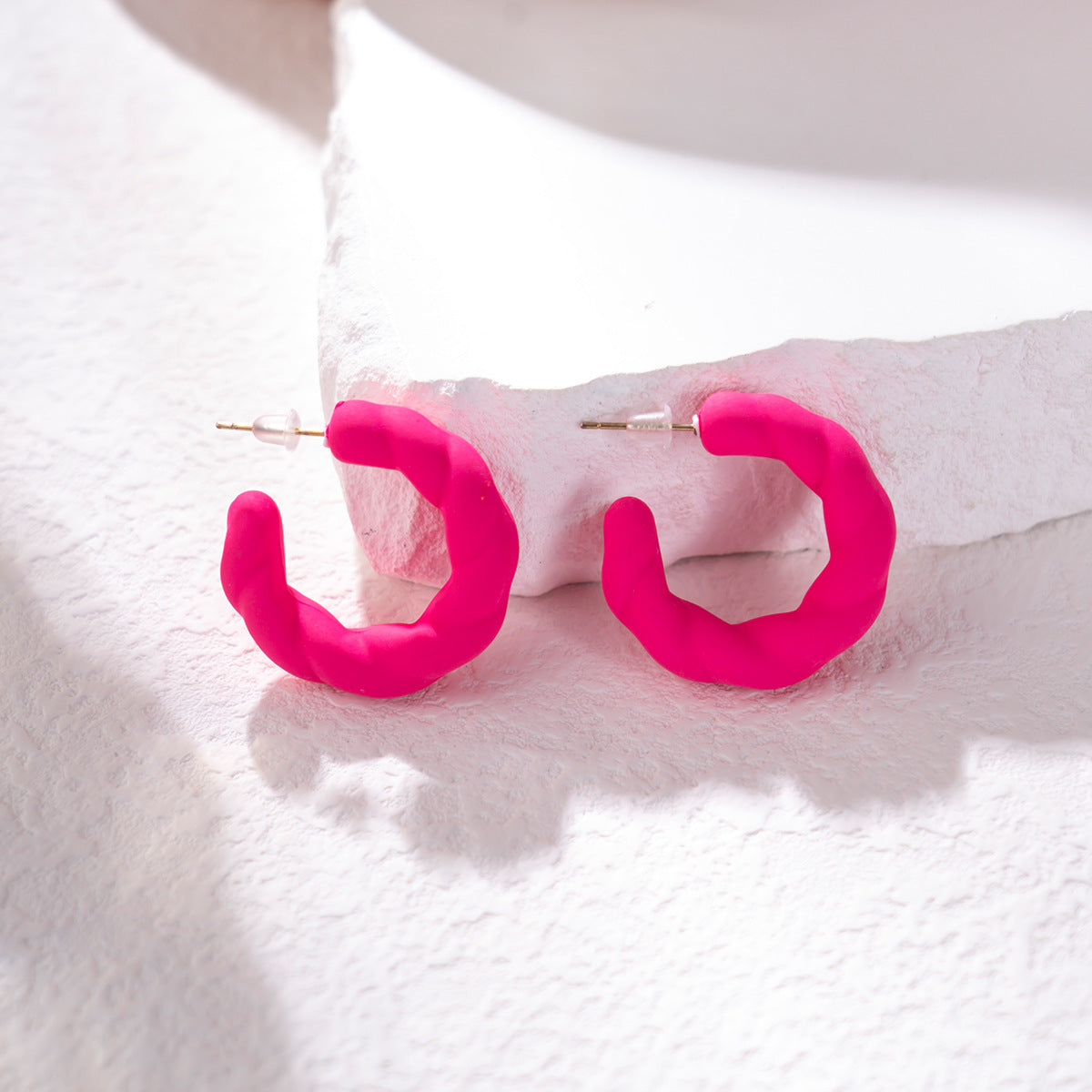 Wholesale Valentine's Day Gift Love Heart Pink Tassel Earrings Set