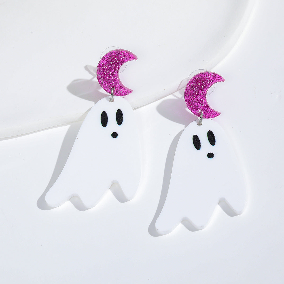 Wholesale Colorful Halloween Ghost Acrylic Earrings