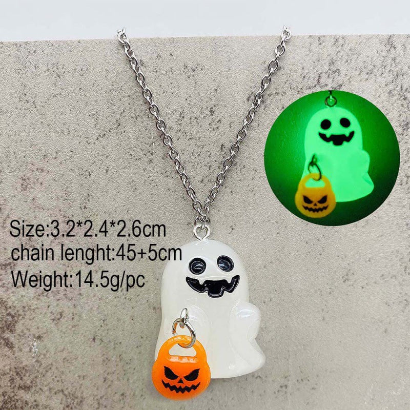 Wholesale  3D Glow Ghost Pumpkin Candy Earrings Fashion Accessory Gift