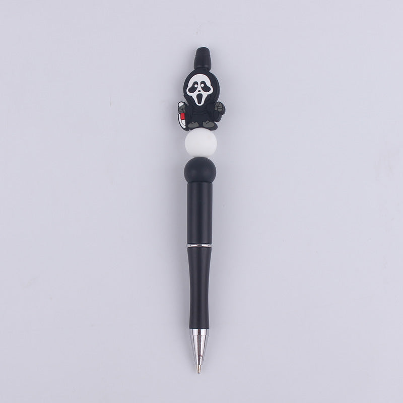 Wholesale  Halloween Pumpkin spider silicone  beaded pen