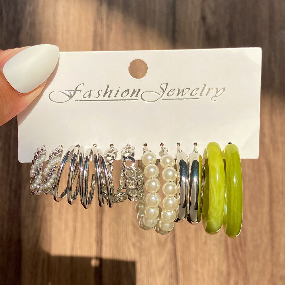 Wholesale Bow Diamond Geometric Earrings Set ACC-ES-MY032