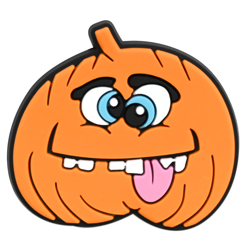 Wholesale Random 100pcs Halloween PVC Soft Rubber Shoe Buckle Decoration ACC-SC-RYY071