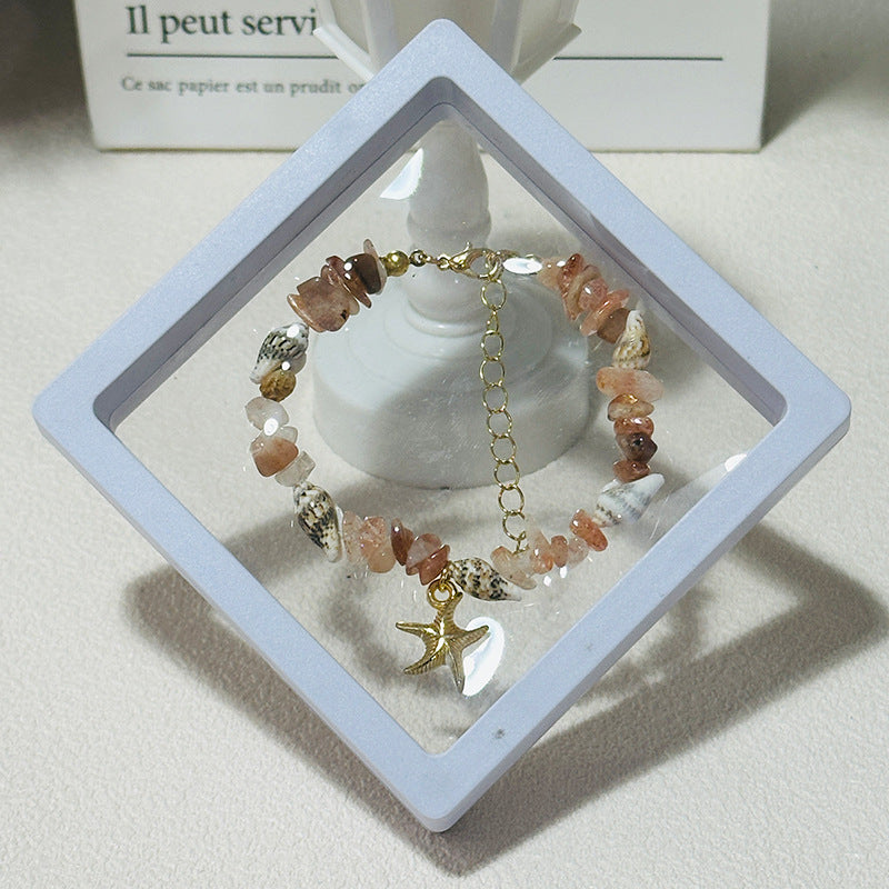 Wholesale  natural crystal irregular gravel bracelet