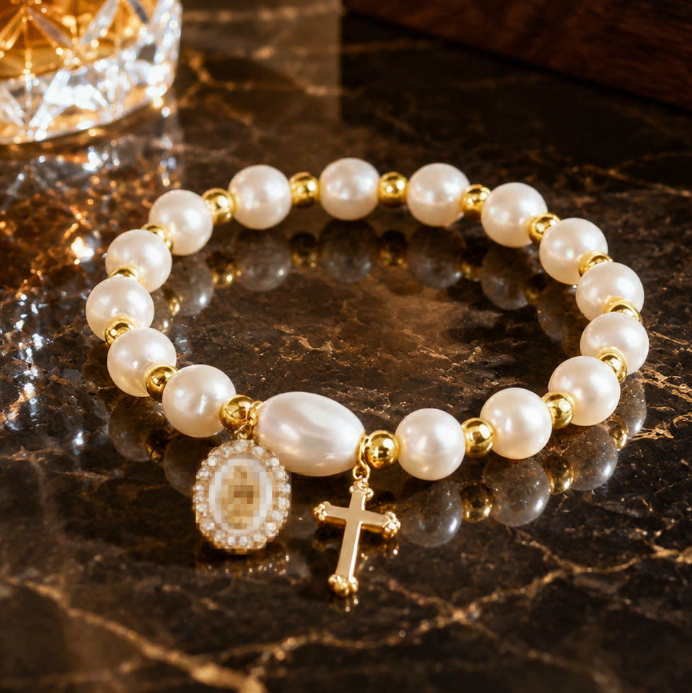 Wholesale Vintage Blue and White Porcelain Ceramic Bracelet Cross Pendant Bow Fashion Jewelry Gift
