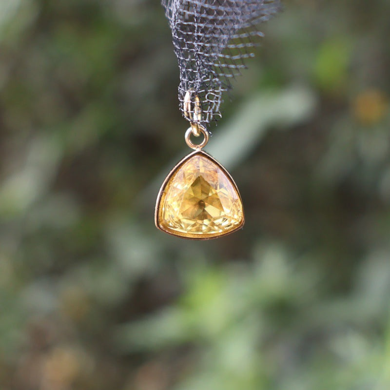 Wholesale DIY Stainless Steel December Birthstone Colored Zirconia Necklace