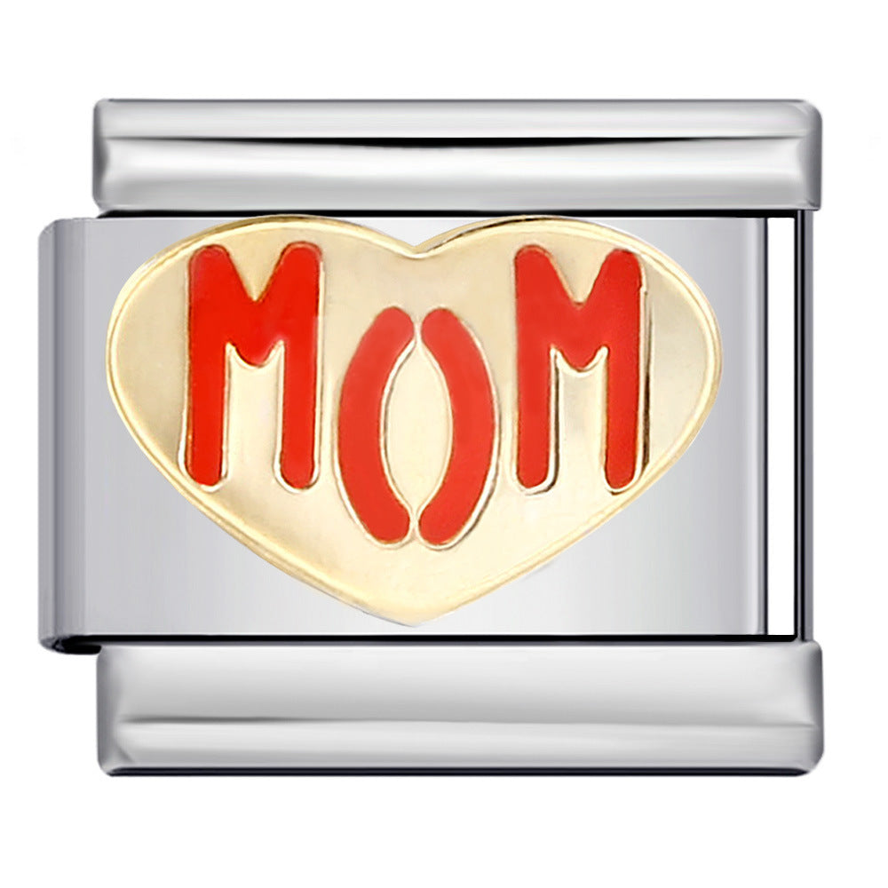 Wholesale Italian Charm Bracelet 9mm DIY Splicing Removable Family Member Element Stainless Steel Composable Bracelet