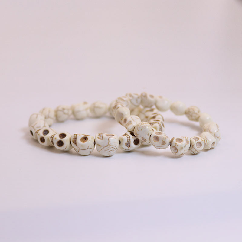 Wholesale skull synthetic turquoise bracelet punk style retro bracelet ACC-BT-Shuxin002