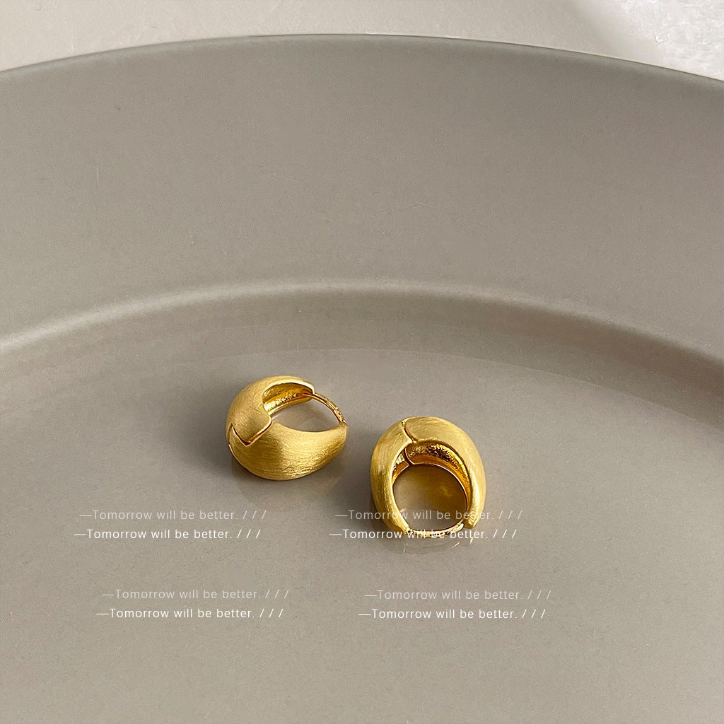 Wholesale Brushed Frosted Geometric Earrings Ear Studs ACC-ES-Eryu003